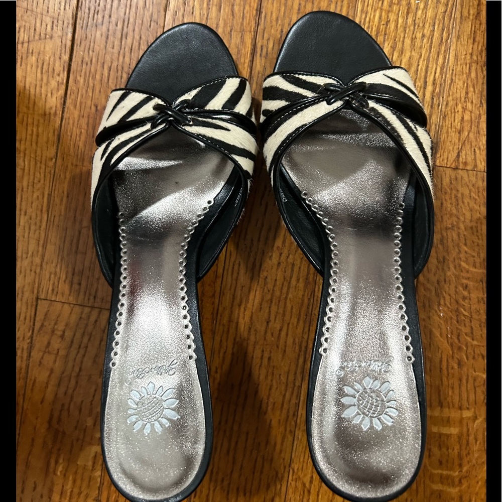 Yellow Box Dynamic Zebra Print Heels